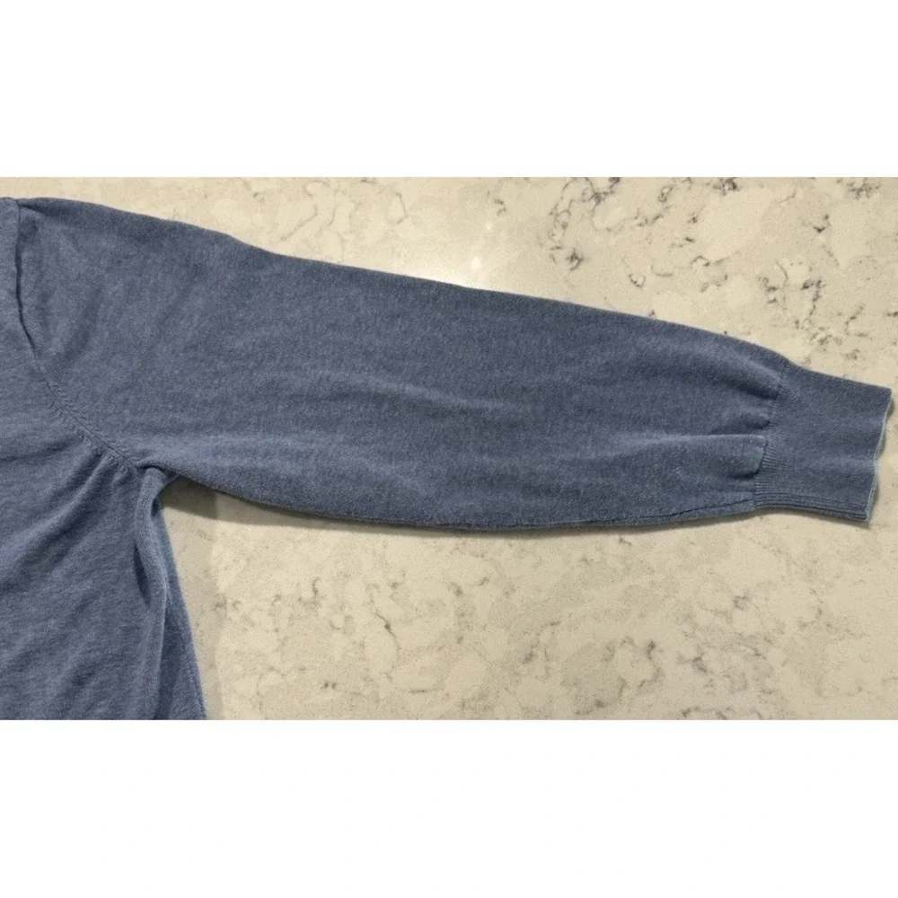J.Crew Mens XL Heather Blue 100% Cotton Crewneck Pullover Sweater Preppy Casual